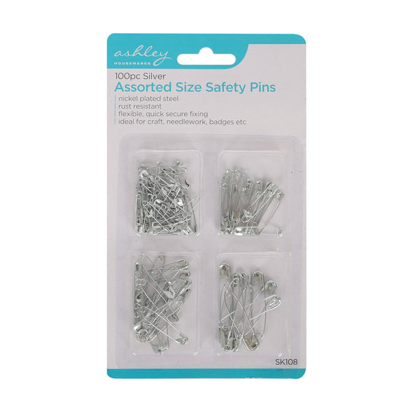 nicola spring Steel Safety Pins - Assorted Sizes