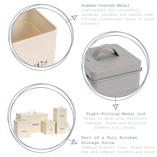 Nicola Spring Vintage Dishwasher Tablet Tin