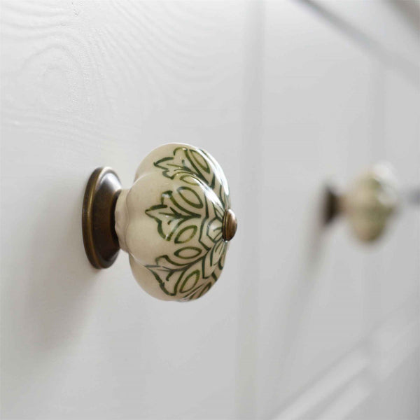 Nicola Spring Vintage Floral Ceramic Cabinet Knob