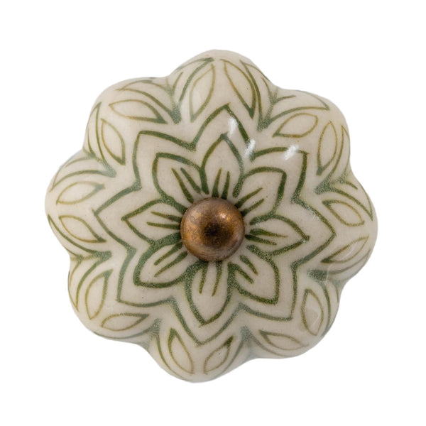 nicola spring Vintage Floral Ceramic Cabinet Knob