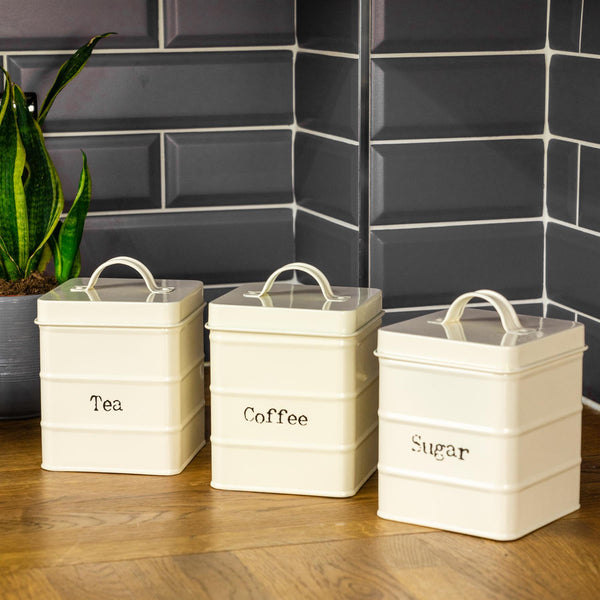 Nicola Spring Vintage Metal Tea Canister