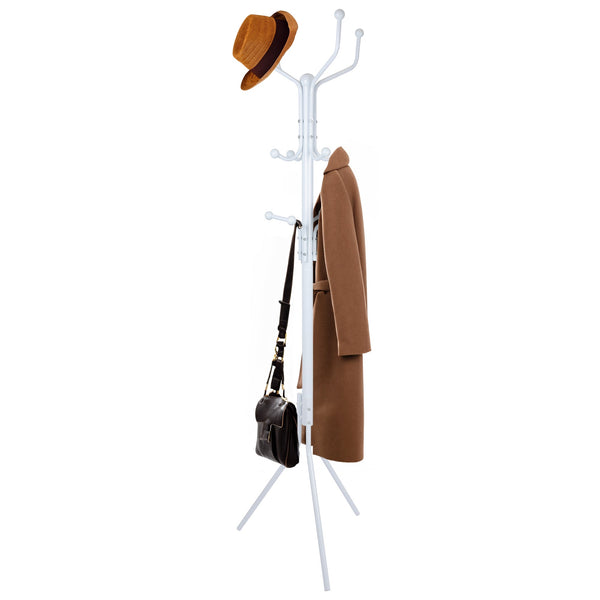 nicola spring White Free-Standing Steel Coat Rack