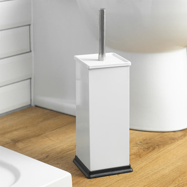 Nicola Spring White Square Toilet Brush
