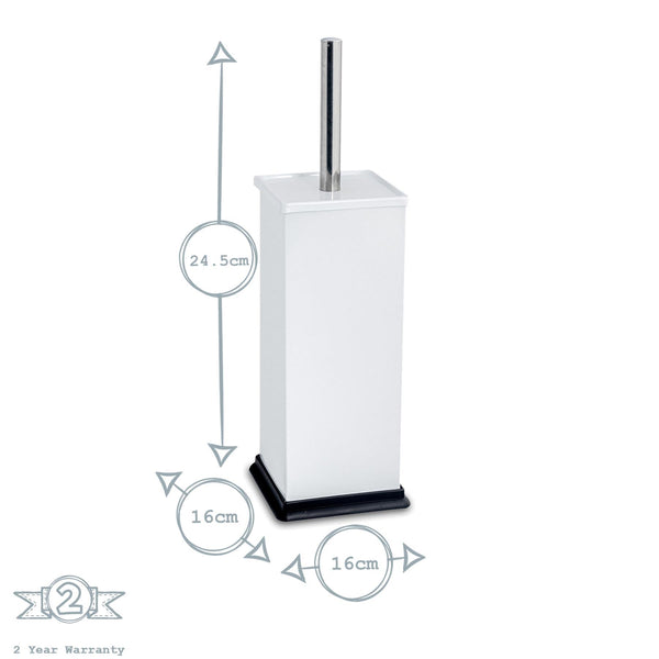 Nicola Spring White Square Toilet Brush