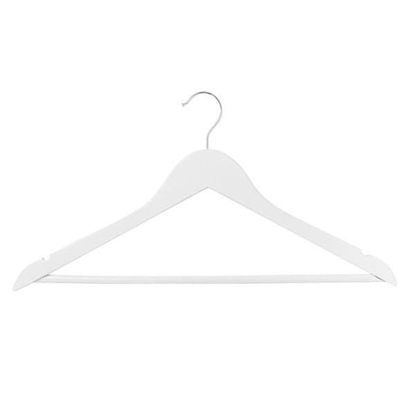 Nicola Spring White Wooden Coat Hangers - Pack Of 10