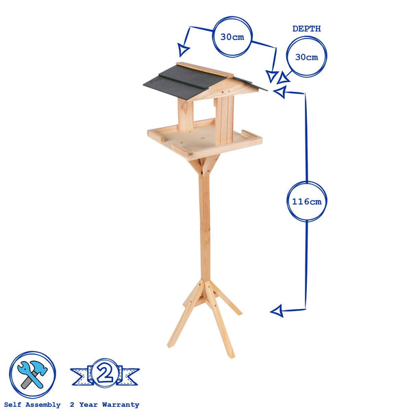 Nicola Spring Wooden Bird Table