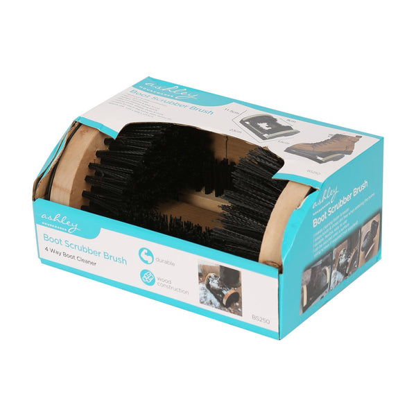 Nicola Spring Wooden Boot Scraper Brush - 23cm