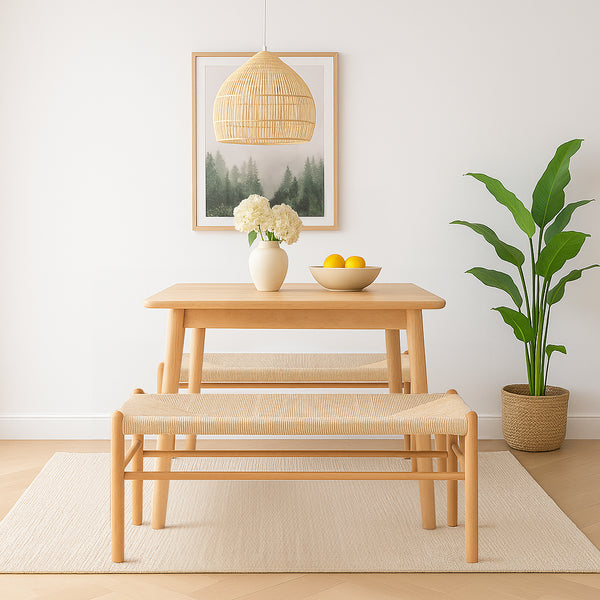 Nicola Spring Wooden Wishbone Dining Bench