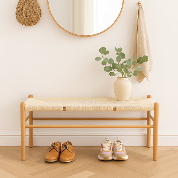 Nicola Spring Wooden Wishbone Dining Bench
