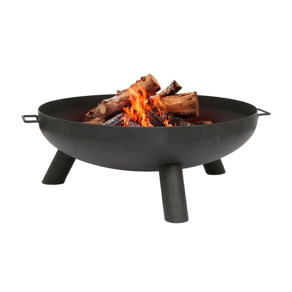 nicola spring XL Round Iron Fire Pit - 99cm - Black
