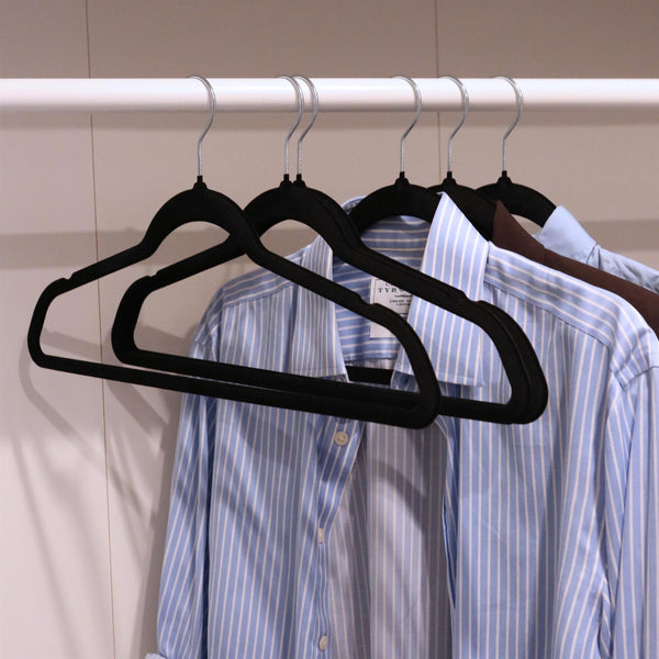 Nicola Spring Non-Slip Velvet Hangers - 45cm - Pack Of 25