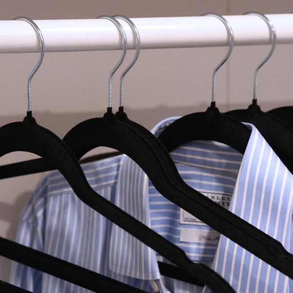 Nicola Spring Non-Slip Velvet Hangers - 45cm - Pack Of 25