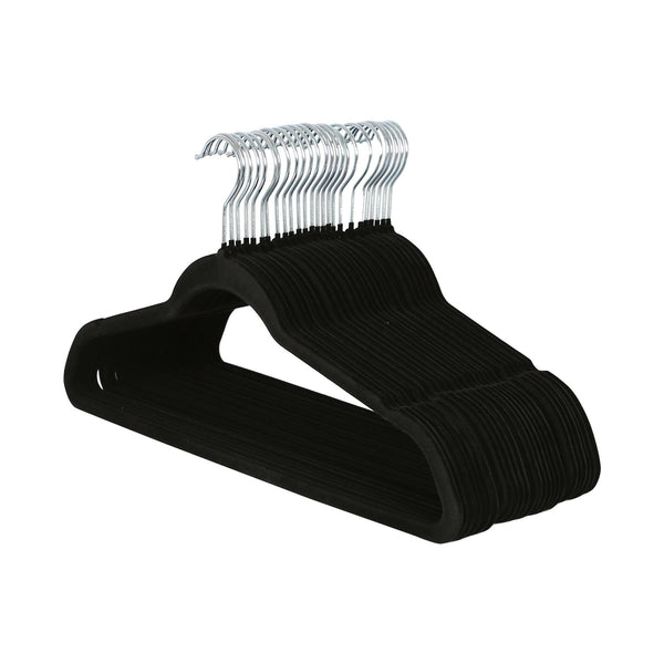 nicola spring Non-Slip Velvet Hangers - 45cm - Pack of 25