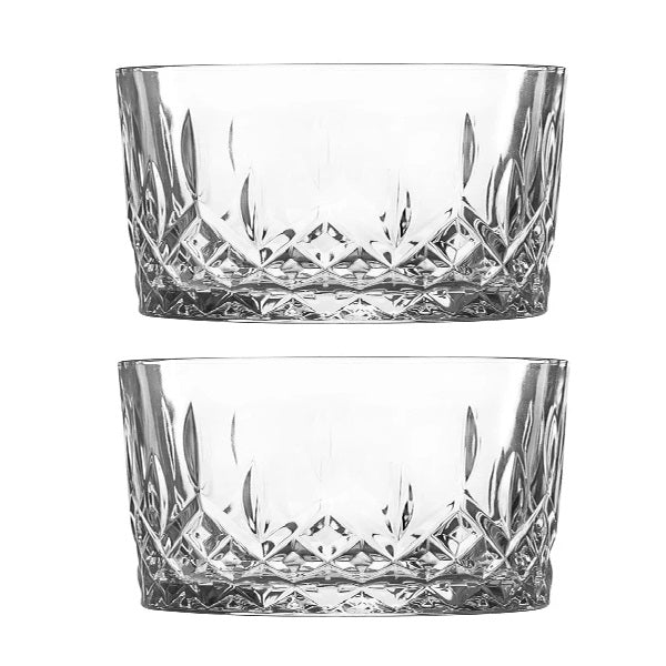 nicola spring Odin Glass Snack Bowls - 9.5cm - Pack of Two