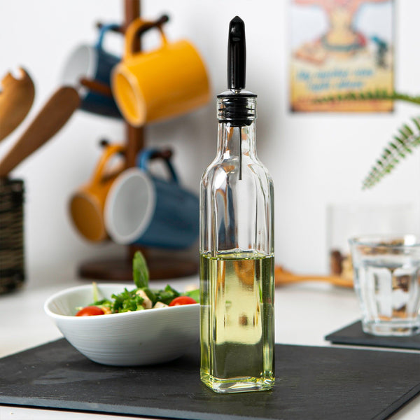 Nicola Spring Olive Oil Bottle Pourer Dust Caps - Black - Pack Of 10