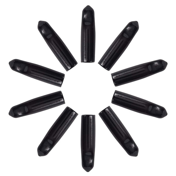 nicola spring Olive Oil Bottle Pourer Dust Caps - Black - Pack of 10