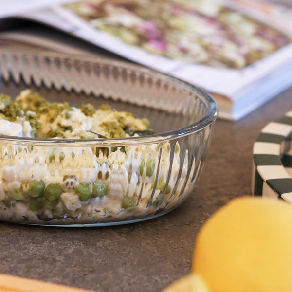 Nicola Spring Optical Oval Glass Oven Dish - 35cm X 24cm