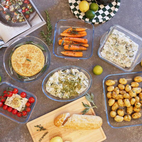 Nicola Spring Optical Oval Glass Oven Dish - 35cm X 24cm