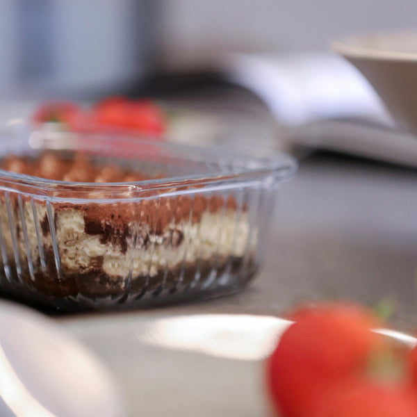 Nicola Spring Optical Rectangular Glass Cake Dish - 17cm X 12.5cm