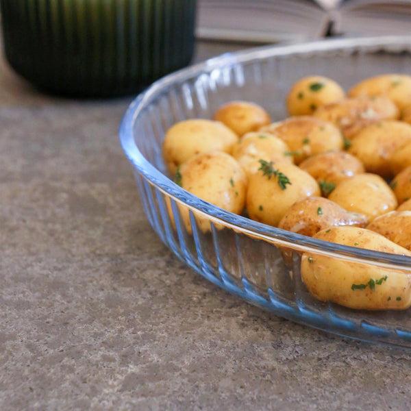 Nicola Spring Optical Round Glass Oven Dish - 32cm X 32cm