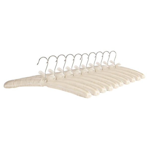 nicola spring Padded Satin Clothes Hangers - Pack of 10