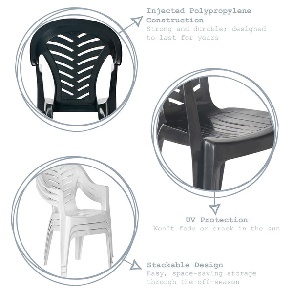 Nicola Spring Palma Garden Dining Chairs - Pack Of Four