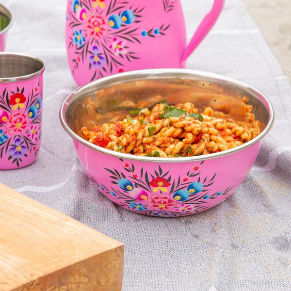 Nicola Spring Pansy 18.5cm Stainless Steel Picnic Bowl