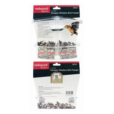 nicola spring Perspex Window Bird Feeder - 20cm x 16.5cm