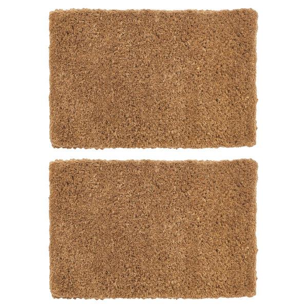nicola spring Premium Handmade Coir Door Mats - Pack of Two