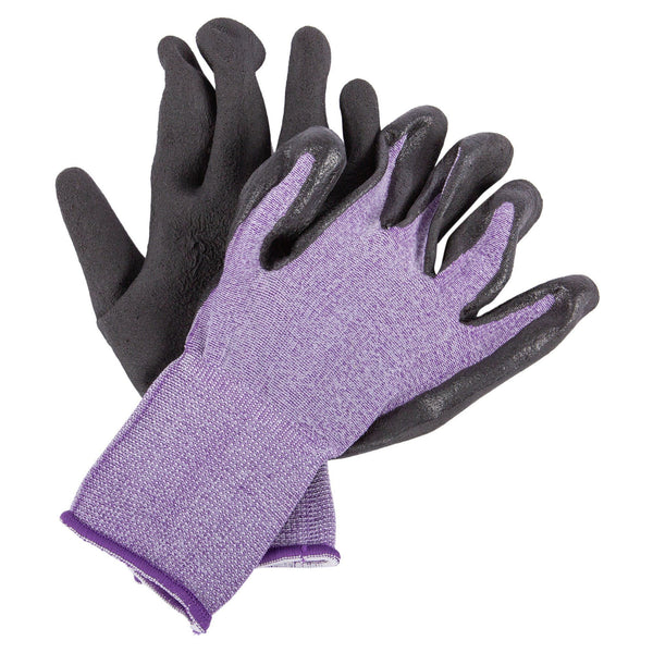 nicola spring Purple M Ladies PVC-Coated Work Gloves