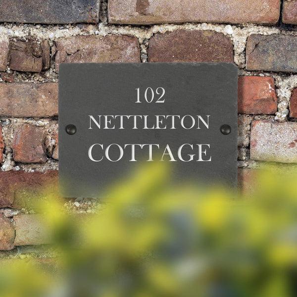 Nicola Spring Rectangle Blank Slate House Sign - 20cm X 15cm