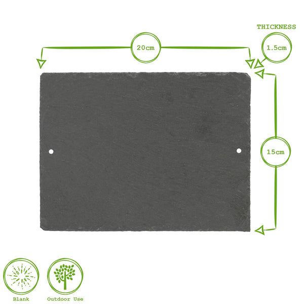 Nicola Spring Rectangle Blank Slate House Sign - 20cm X 15cm