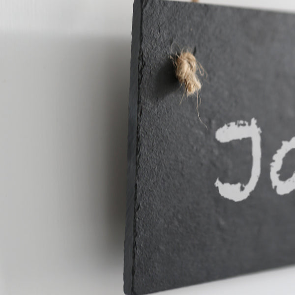 Nicola Spring Rectangle Slate Memo Board With Rope - 25cm X 10cm