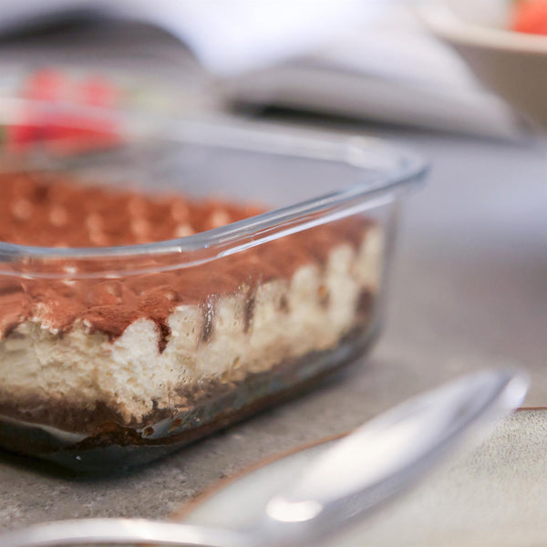 Nicola Spring Rectangular Glass Cake Dish - 17cm X 12.5cm