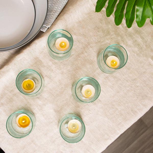Nicola Spring Recycled Glass Tea Light Holders - Pack Of Three