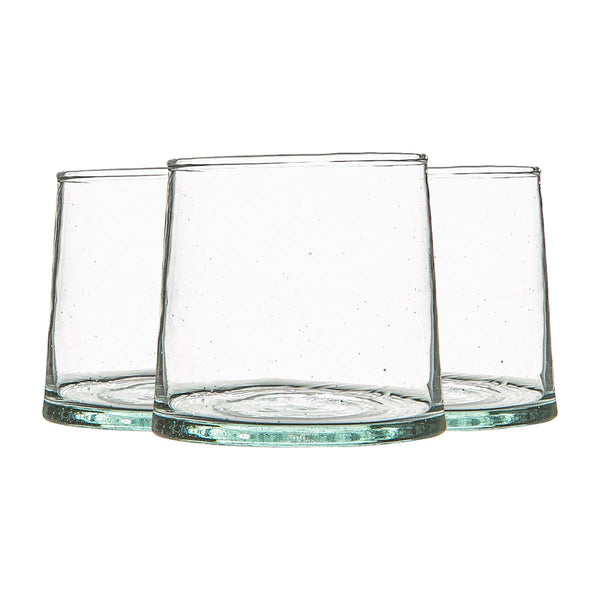 nicola spring Recycled Glass Tea Light Holders - Pack of Three