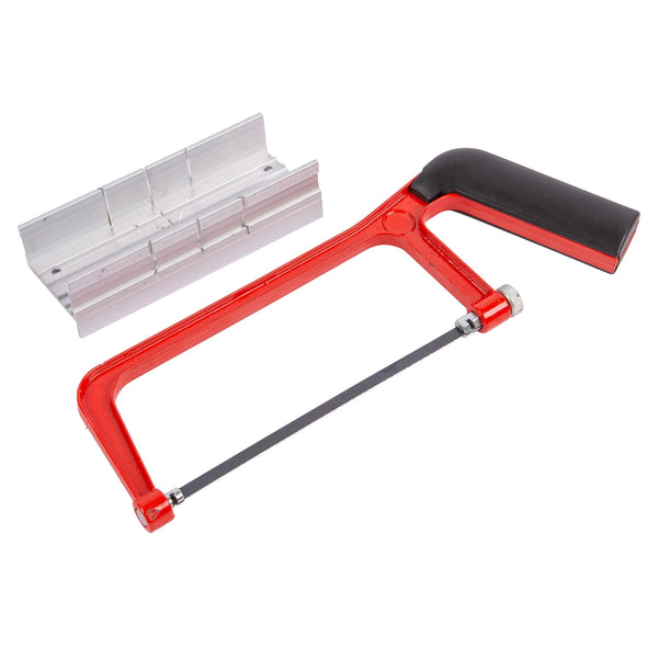 nicola spring Red 15cm Aluminium Junior Hacksaw with Mitre Box