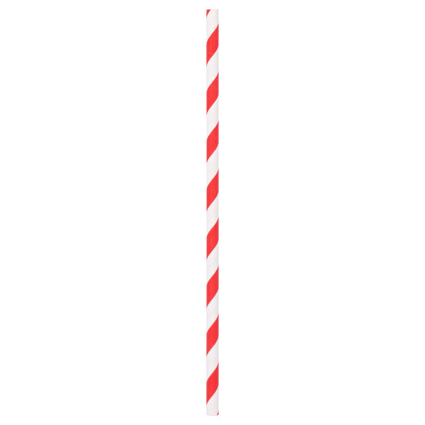 Nicola Spring Red Stripe 19.5cm Paper Straws - Pack Of 40