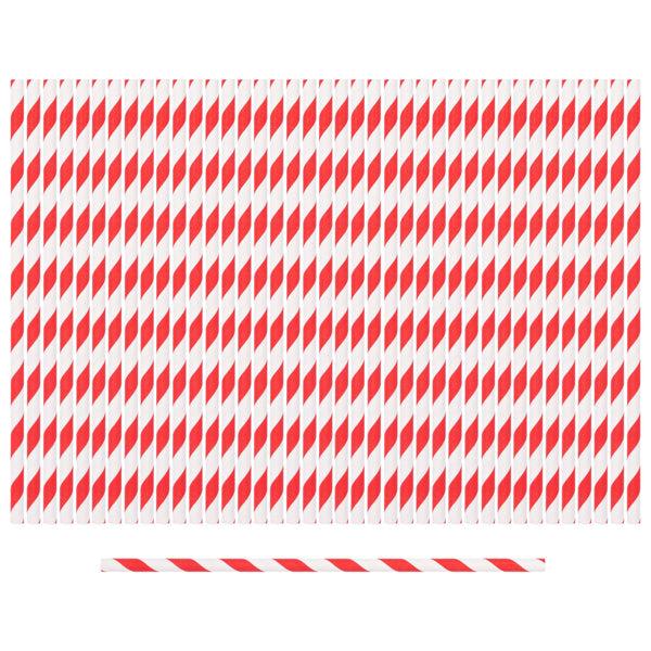 nicola spring Red Stripe 19.5cm Paper Straws - Pack of 40
