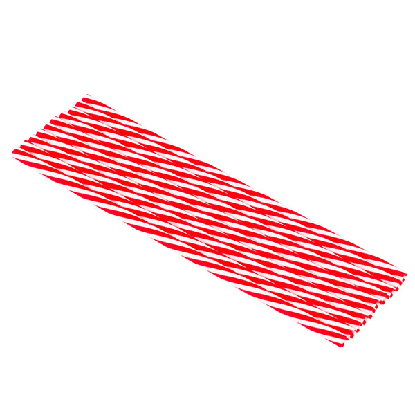 nicola spring Red Stripe Reusable Plastic Drinking Straws - Pack of 10