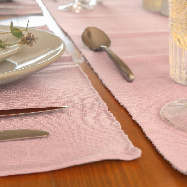 Nicola Spring Ribbed Cotton Placemats With Table Runner