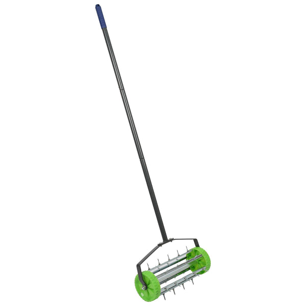 nicola spring Rolling Lawn Aerator - 40cm x 1.4M - Green