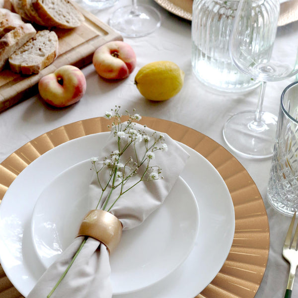 Nicola Spring Round Fluted Charger Plates - 33cm - Pack Of 6