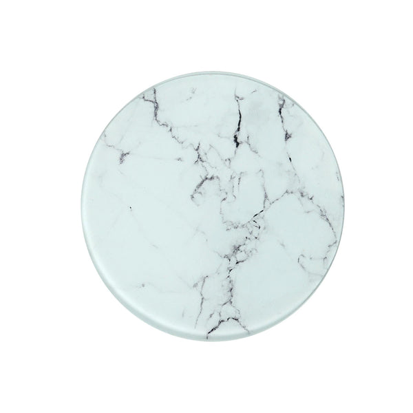 Nicola Spring Round Glass Coasters - Marble - Pack Of 6