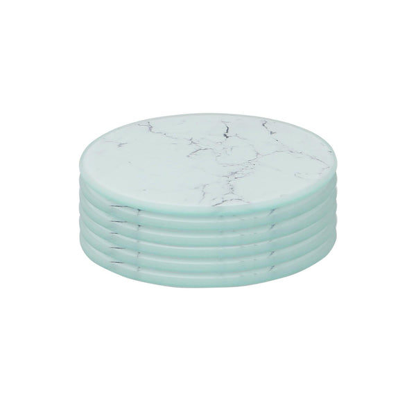 nicola spring Round Glass Coasters - Marble - Pack of 6