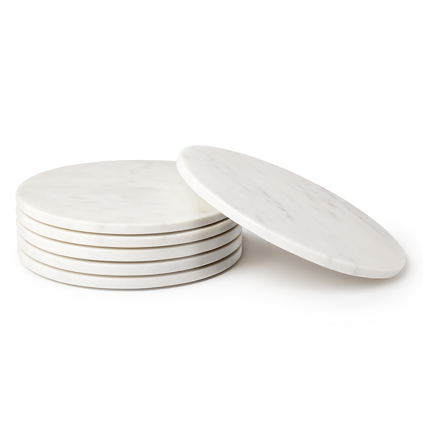 nicola spring Round Marble Placemats - 30cm - Pack of Six