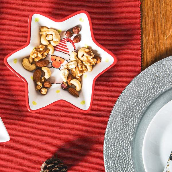 Nicola Spring Santa Star Serving Plates - 18cm - Pack Of Two