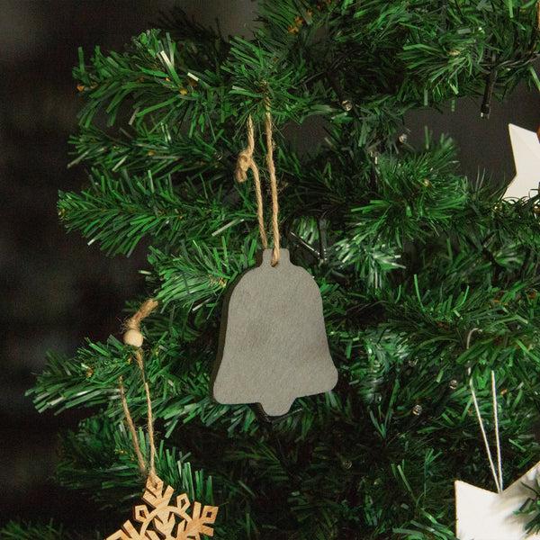Nicola Spring Slate Bell Christmas Tree Decoration - Pack Of Six