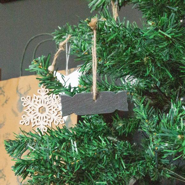 Nicola Spring Slate Cracker Christmas Tree Decoration - Pack Of Six