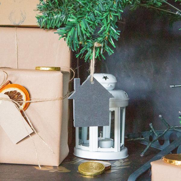 Nicola Spring Slate House Christmas Tree Decoration - Pack Of Six